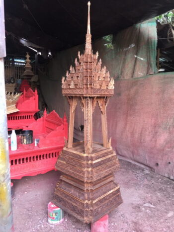[:th]บุษบกไม้สัก แบบปิดทอง จำหน่าย[:]