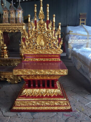 สัตตบรรณ เชิงเทียน ไม้สักปิดทอง