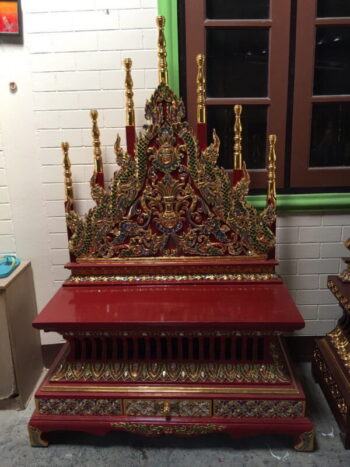 สัตตบรรณลายปูรณฆฏะ มีลิิ้นชัก