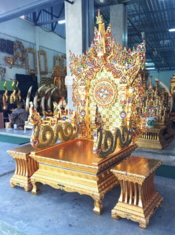 [:th]ธรรมาสน์ พนักลายมังกร[:]