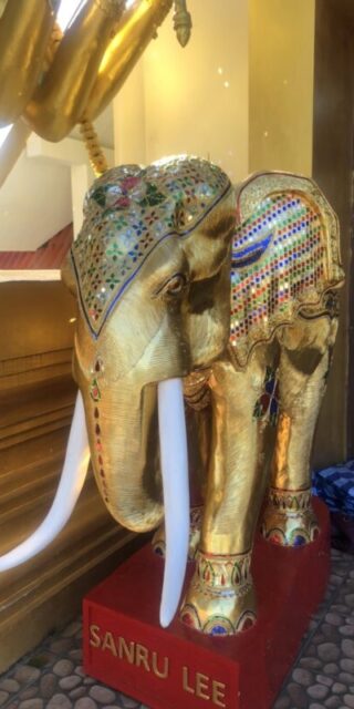 [:th]wooden elephant for worship[:]