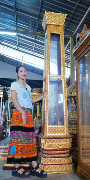 ตู้เทียนชัย ไม้สักแกะสลัก